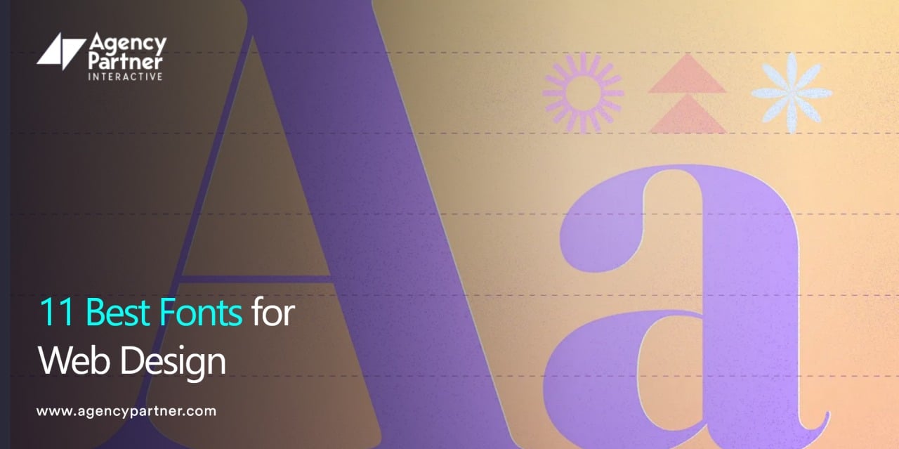 An image displaying 11 top fonts for web design, highlighting their unique styles and suitability for various projects.